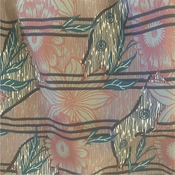 COTELAC 100% POLY GARDEN PRINT RUFFLE SLEEVE TOP SIZE 0 - Picture 5 of 16